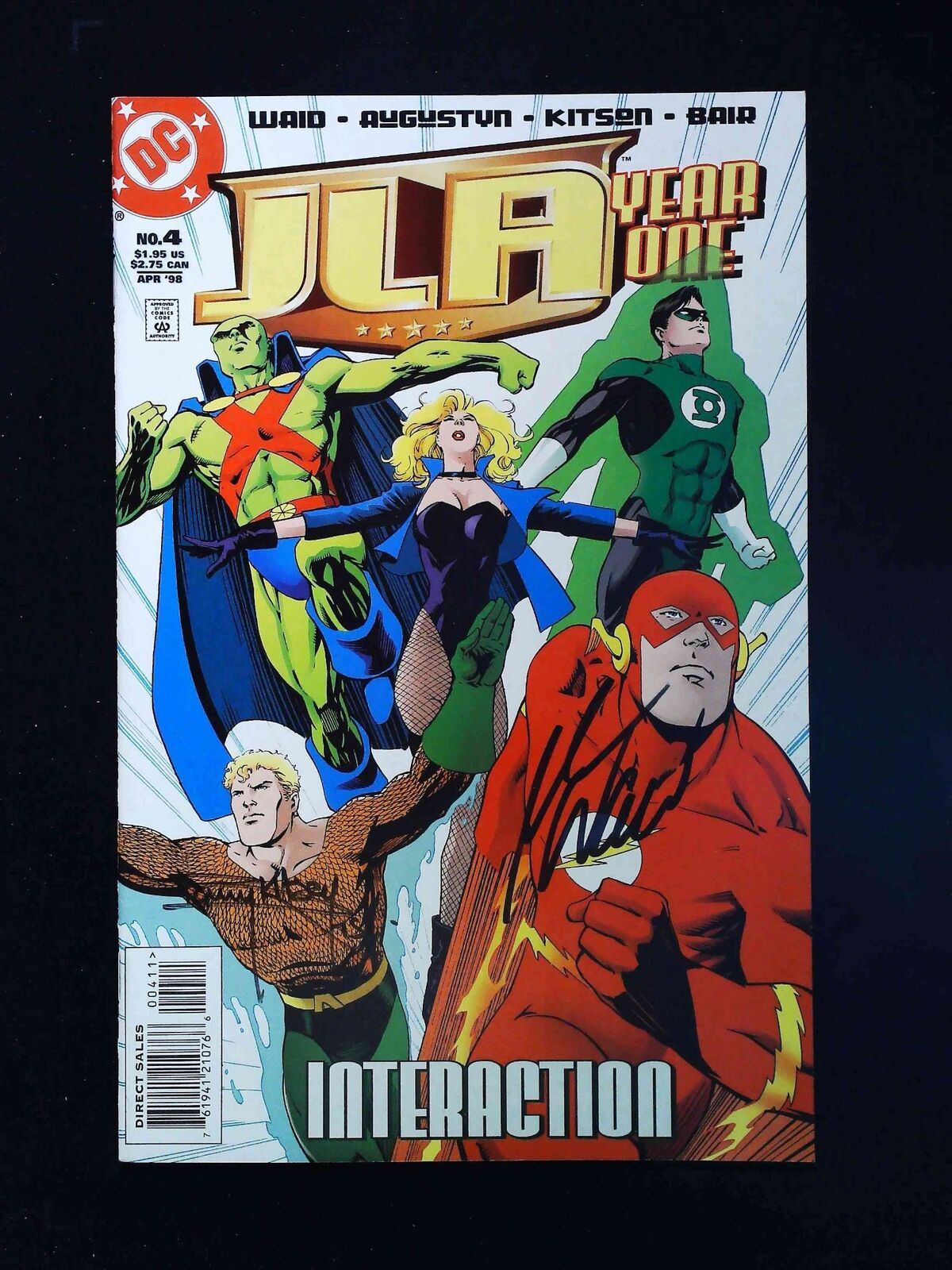 Jla Year One #4  Dc Comics 1998  Vf+  Signed By Kitson, Waid