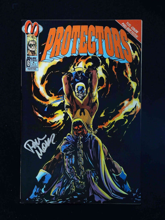 Protectors #6  Malibu Comics 1993  Vf+  Signed By Paul Mounts