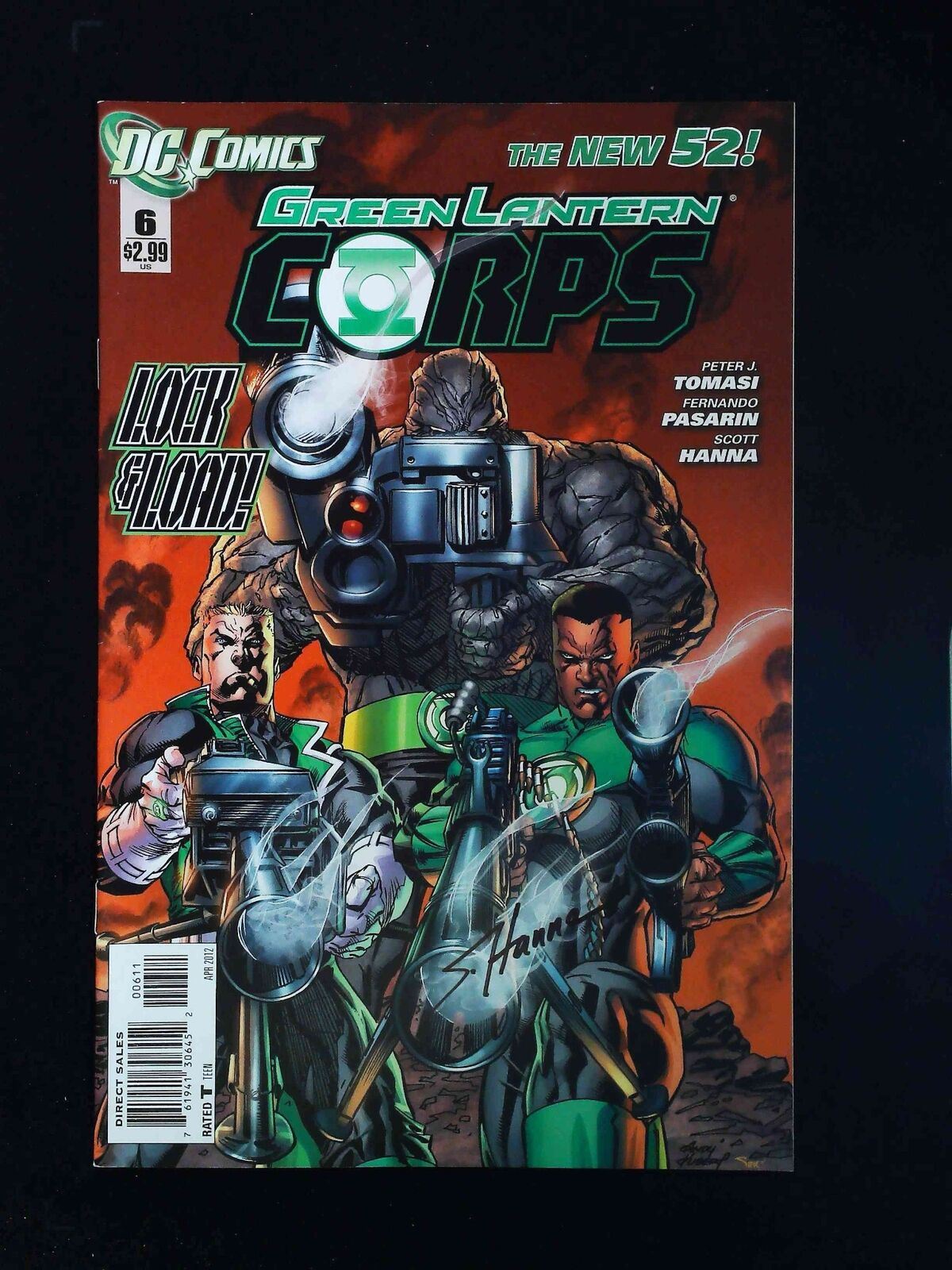 Green Lantern Corps #6 (2Nd Series) Dc Comics 2012 Vf/Nm  Signed By S. Hanna