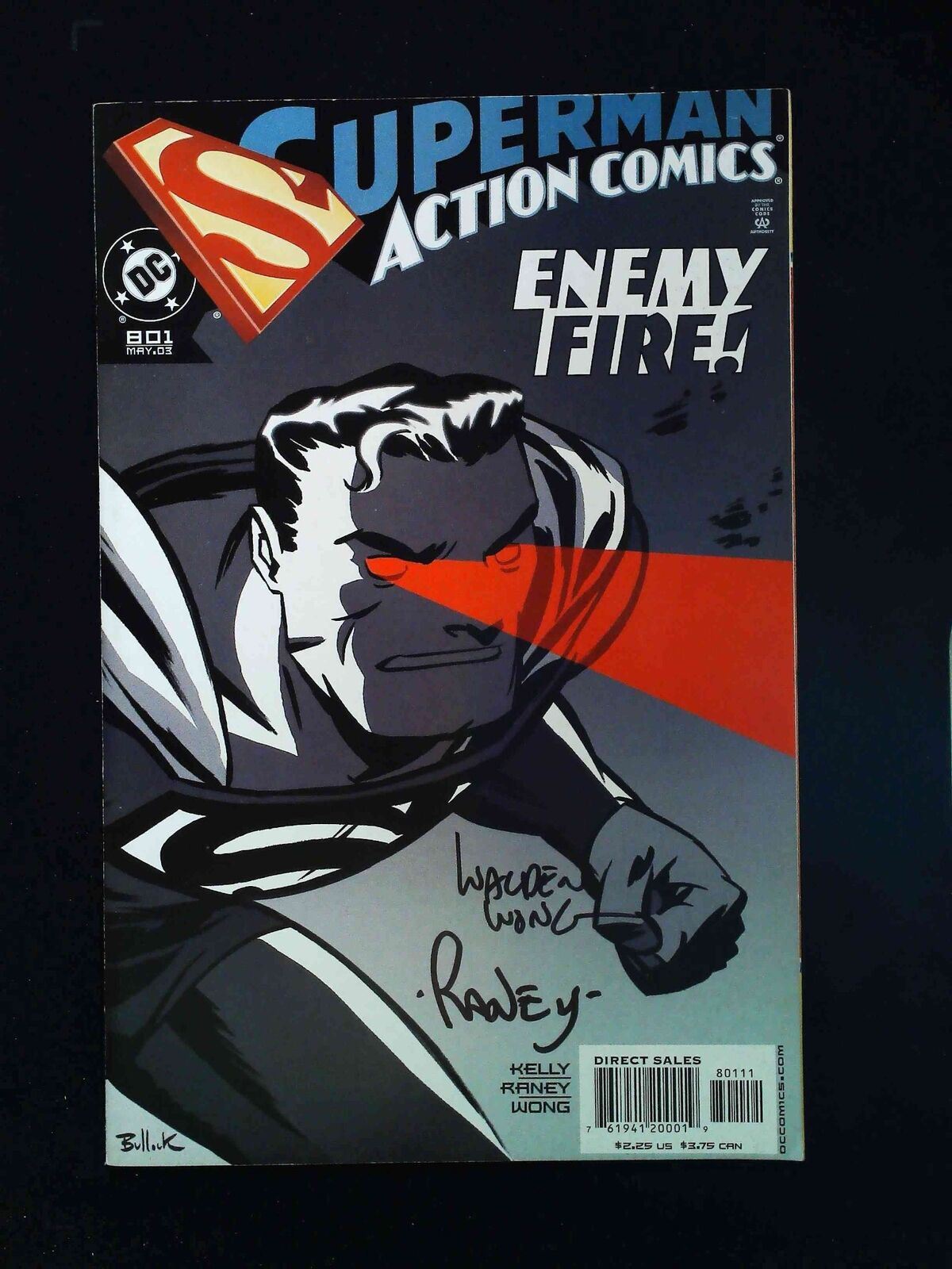 Action Comics #801  Dc Comics 2003  Vf+  Signed By Wong And Raney