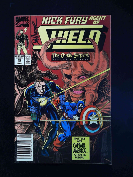 Nick Fury Agent Of Shield #10 Marvel 1990 Vf+ Newsstand Signed By Kim Demulder