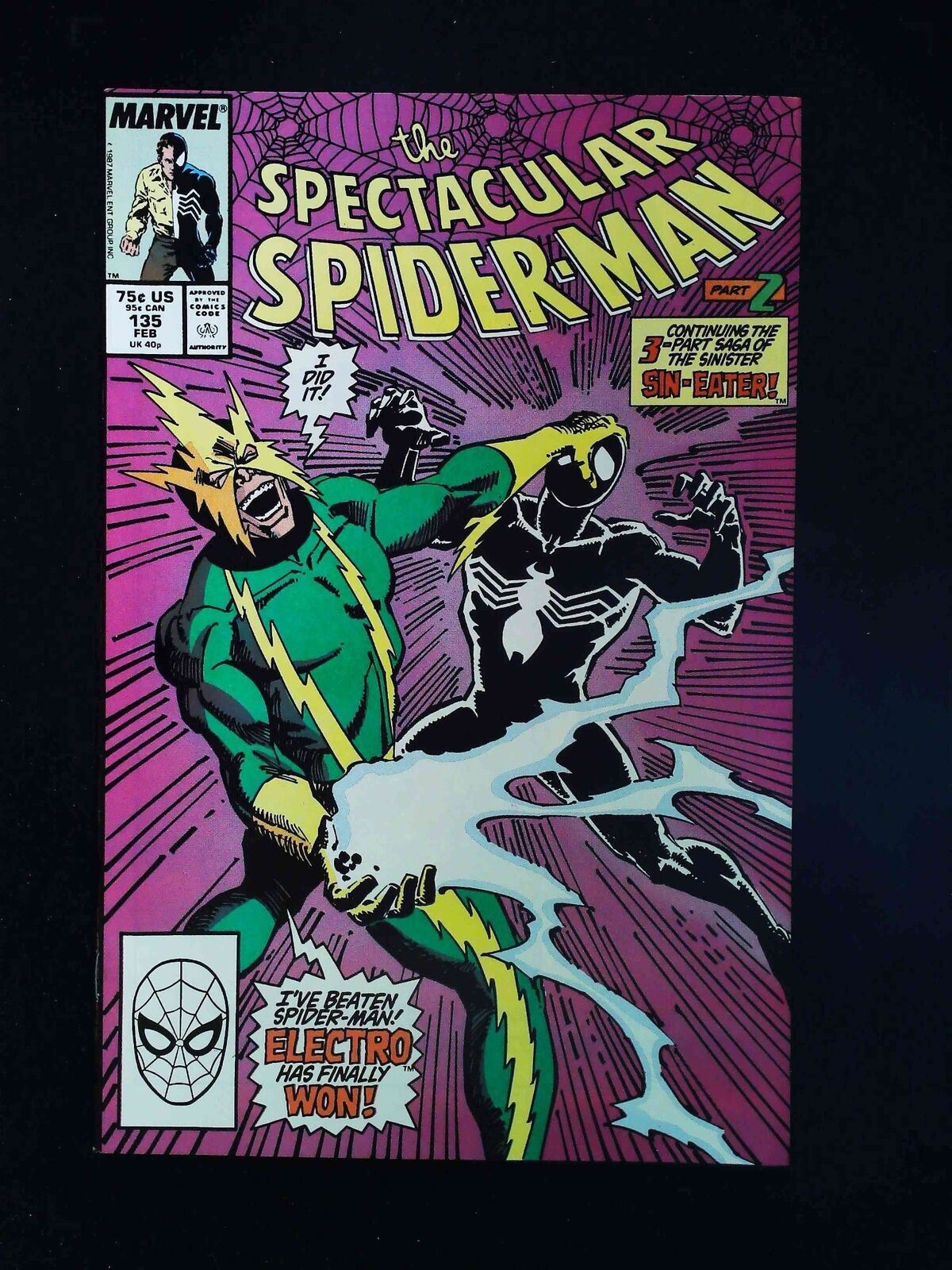 Spectacular Spider-Man #135  Marvel Comics 1988 Vf/Nm