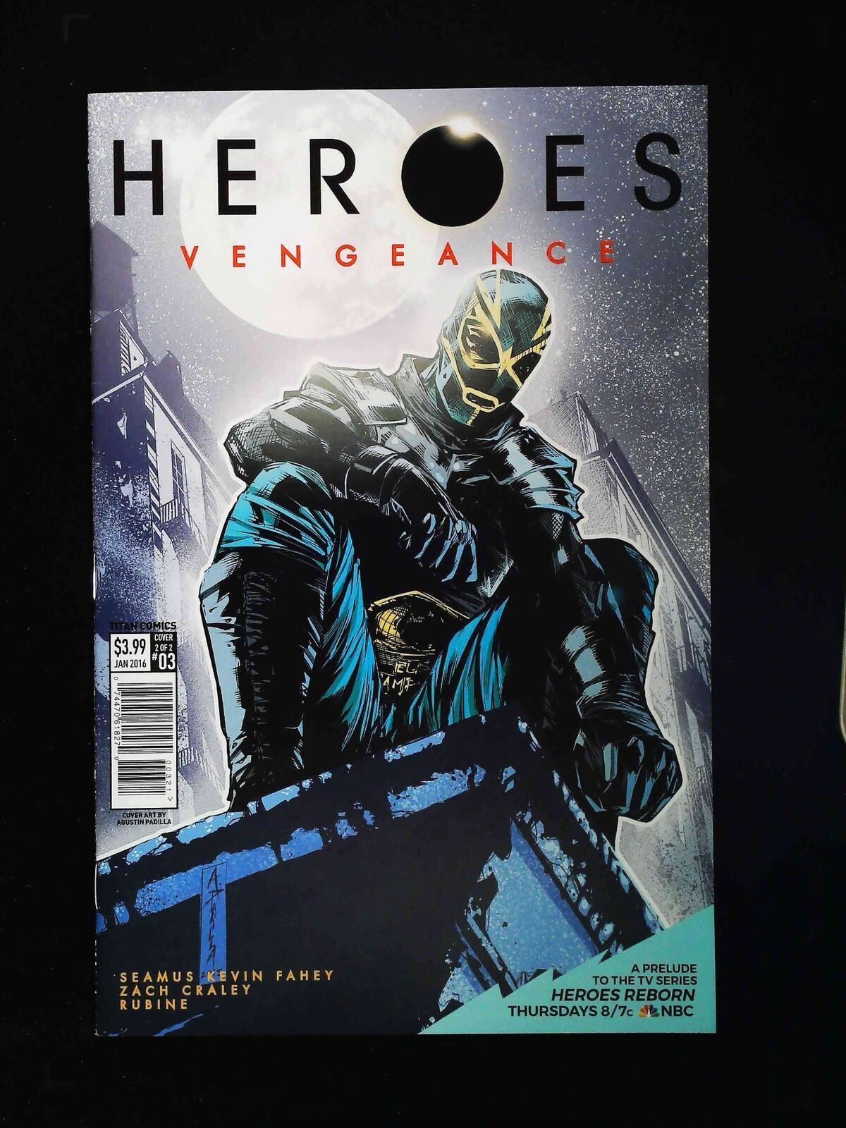 Heroes Vengeance  #3B  Titan Comics 2015 Vf/Nm  Padilla Variant