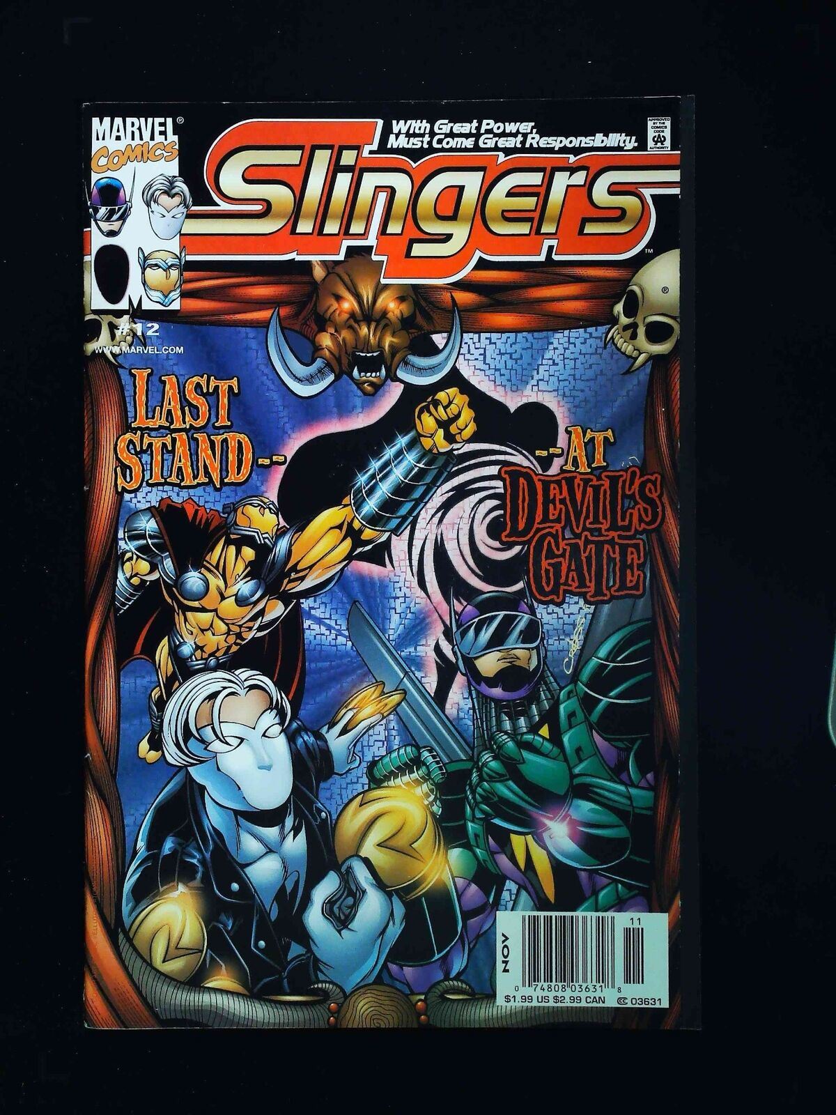 Slingers #12  Marvel Comics 1999 Vf+ Newsstand
