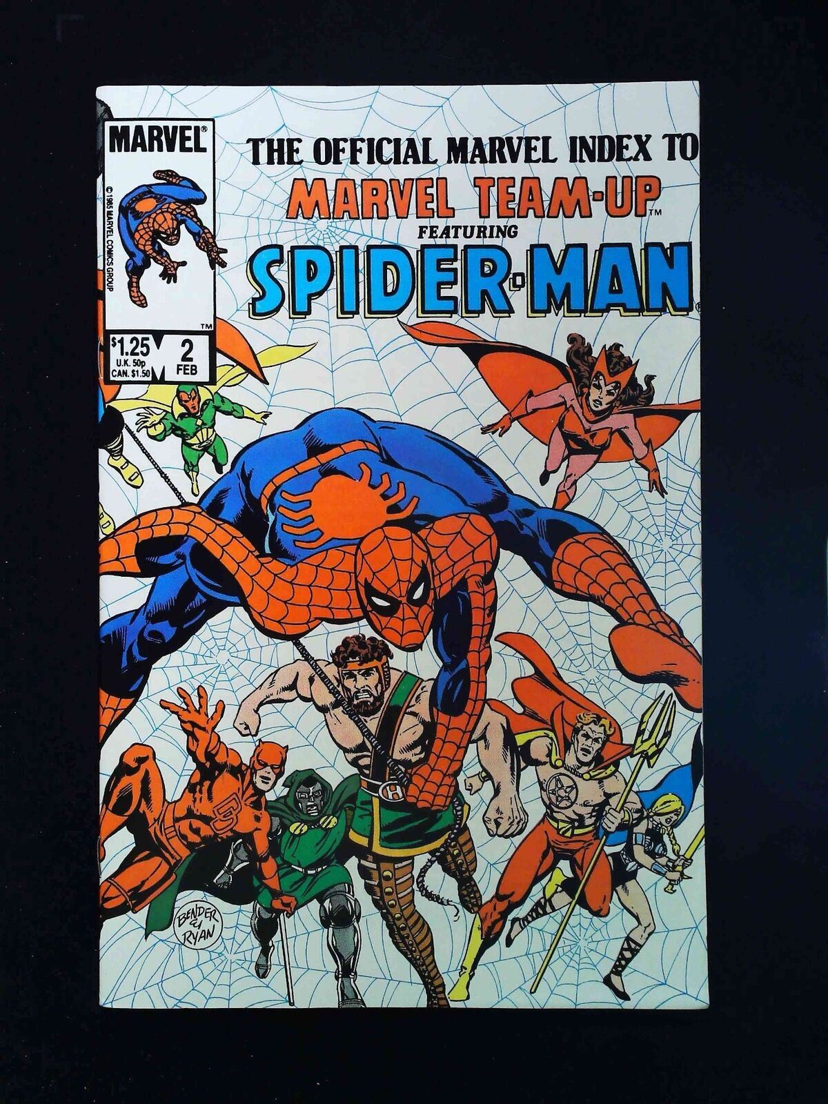 Official Marvel Index To Marvel Team-Up #2  Marvel Comics 1986 Vf/Nm
