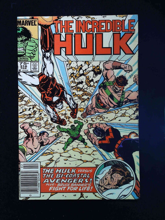 Incredible Hulk #316  Marvel Comics 1986 Vf+ Newsstand