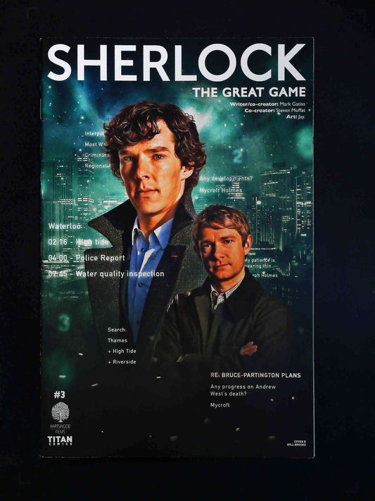 Sherlock The Great Game #3B  Titan Comics Comics 2017 Vf+  Variant Cover