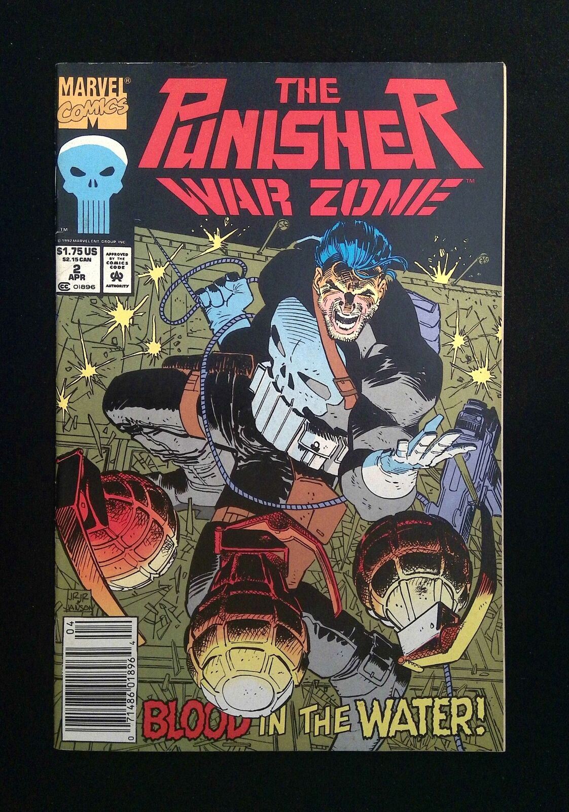 Punisher War Zone #2  Marvel Comics 1992 Vf Newsstand