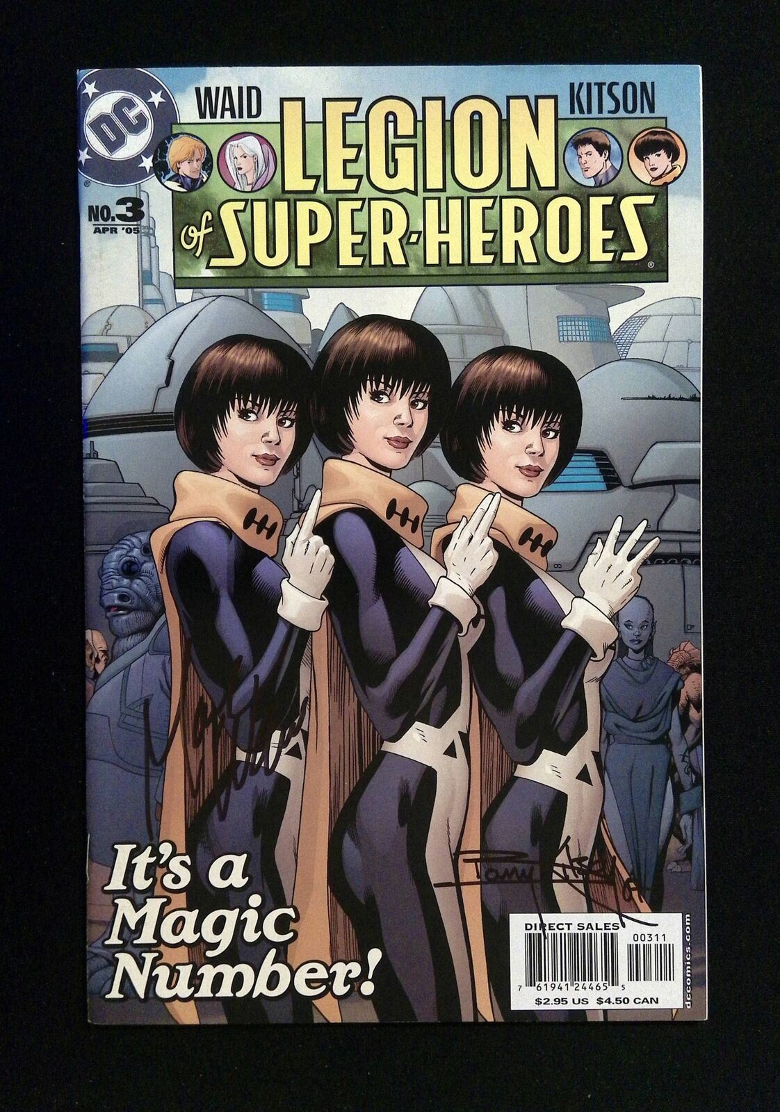 Legion Of Super-Heroes #3 (5Th Series) Dc 2005 Nm Signed By Waid, Kitson