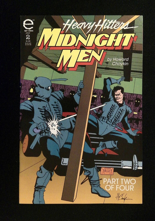 Heavy Hitters Midnight Men #2  Epic Comics 1993 Vf+  Signed
