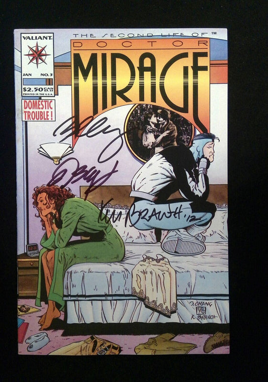 Second Life Of Doctor Mirage #3 Valiant 1994 Vf+  Signed By Branch,Chang,Layton