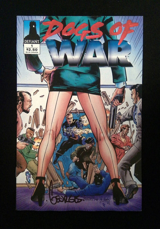 Dogs Of War #1  Defiant Comics 1994 Fn+  Signed By Georges Jeanty