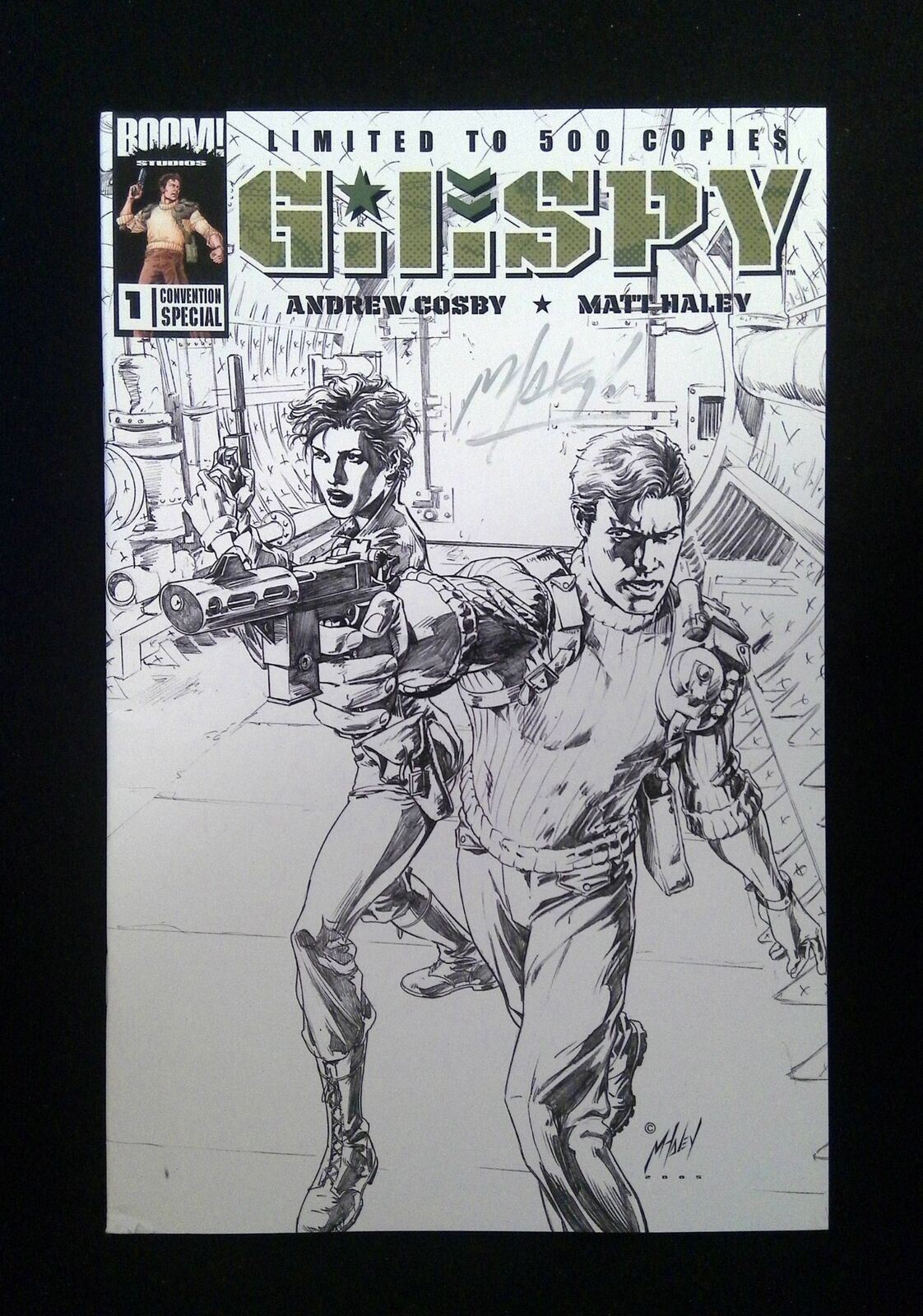 Gi Spy #1C  Boom Comics 2005 Vf+  Signed By Matt Haley