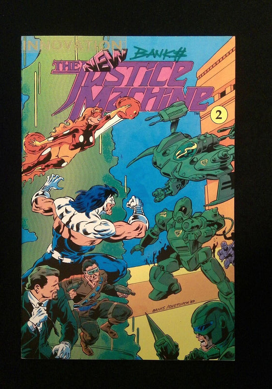 New Justice Machine #2  Innovation Comics 1990 Vf/Nm  Signed By Darryl Banks
