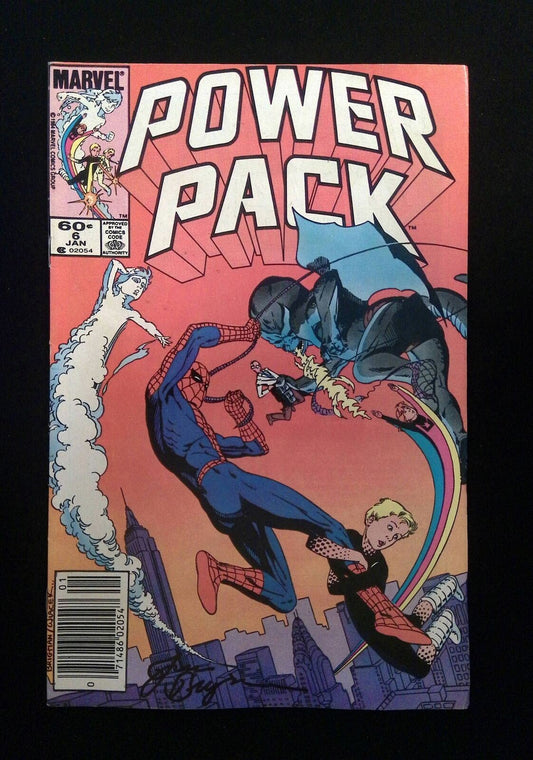 Power Pack #6  Marvel Comics 1984 Vf- Newsstand Signed By June Brigman