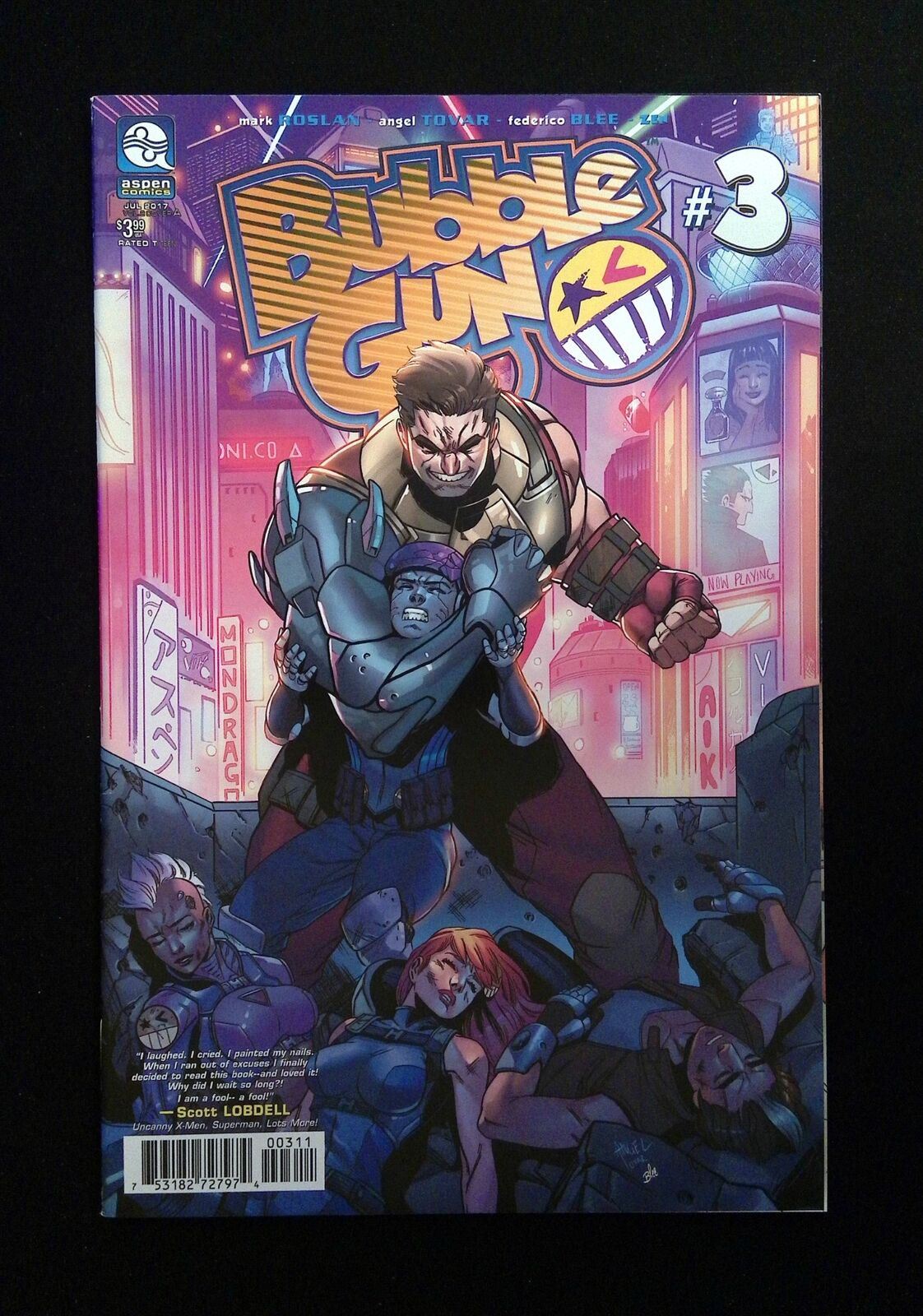 Bubblegun #3 (Volume 2 ) Aspen Comics 2017 Vf/Nm