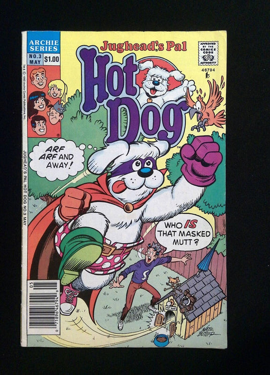 JUGHEAD'S PAL HOT DOG #3  ARCHIE COMICS 1990 FN NEWSSTAND