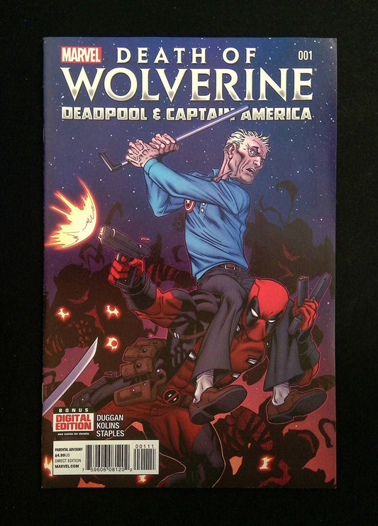 DEATH OFWOLVERINE DEADPOOL AND CAPTAIN AMERICA #1  MARVEL COMICS 2014 NM-