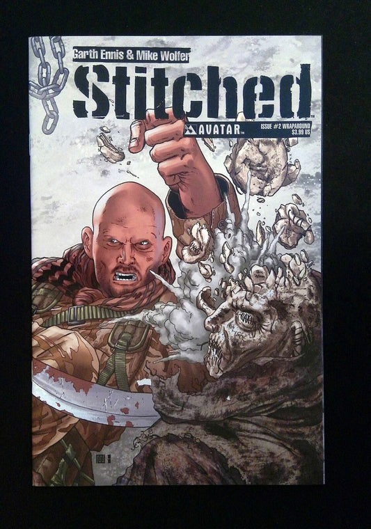 STITCHED #2WRAP  AVATAR COMICS 2011 NM+  WOLFER, ENNIS VARIAT