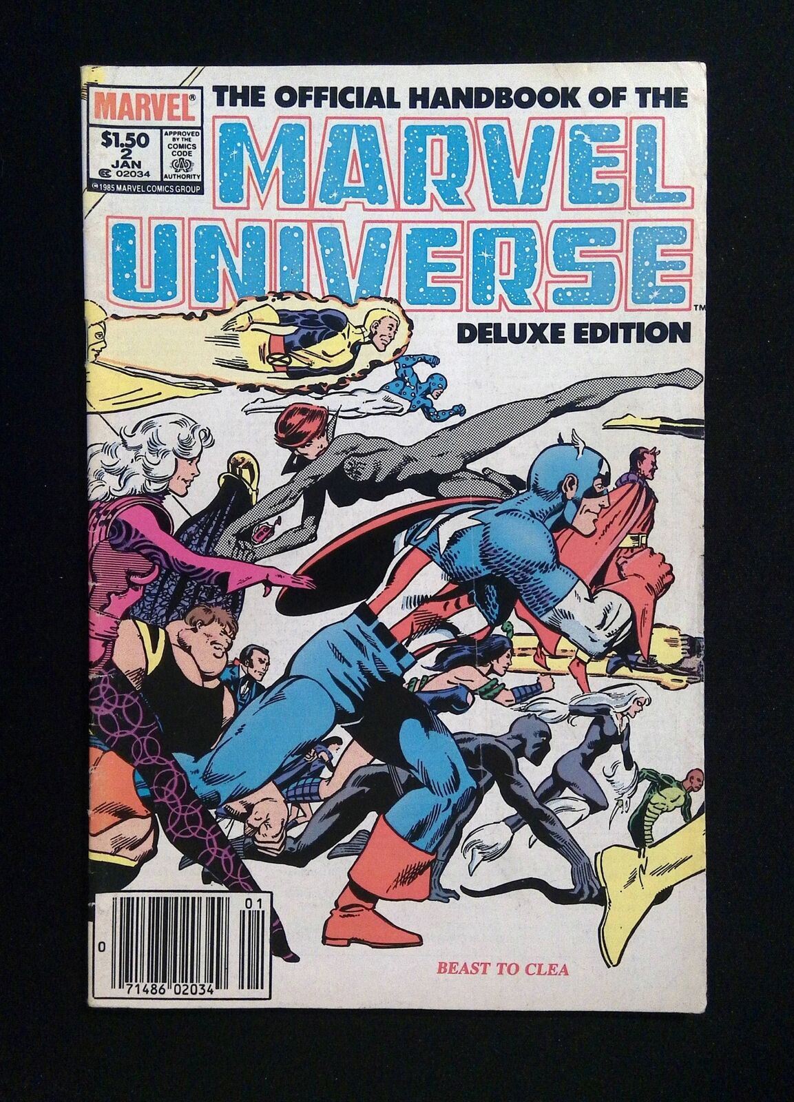 Official Handbook Of The Marvel Universe Deluxe Edition #2 1986 FN NEWSSTAND