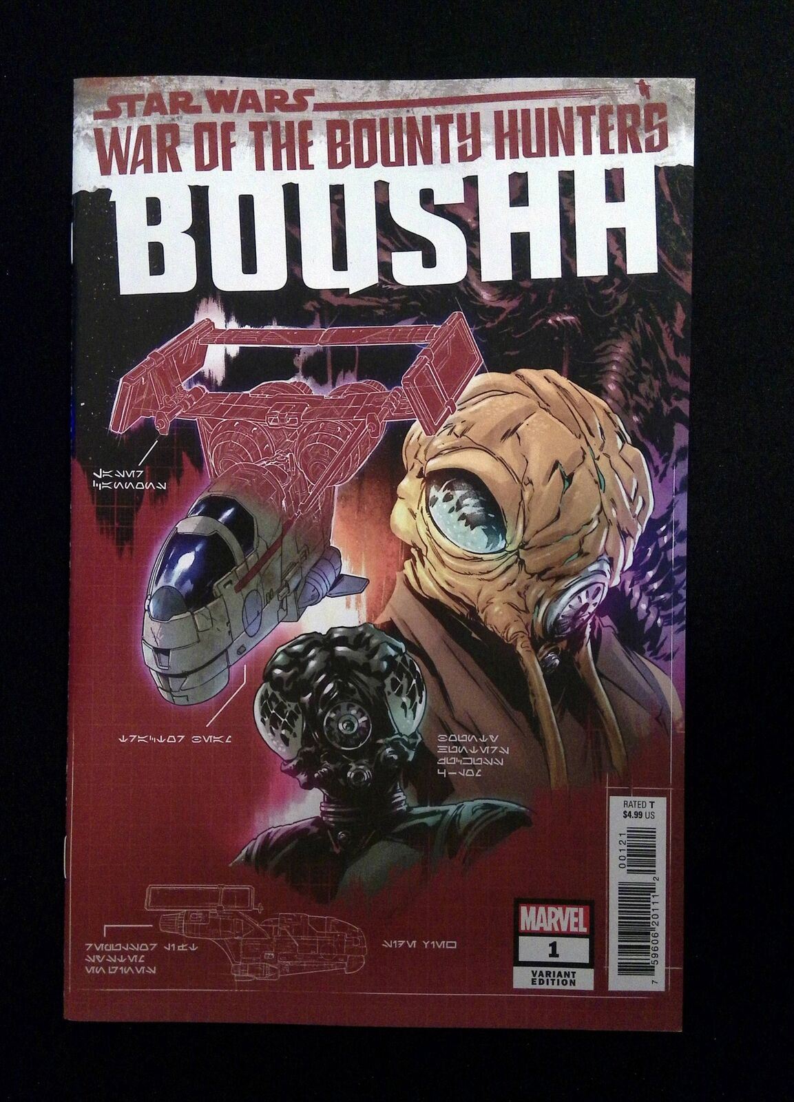 Star Wars War Bounty Hunters Boushh #1B  MARVEL 2021 VF/NM VARIANT