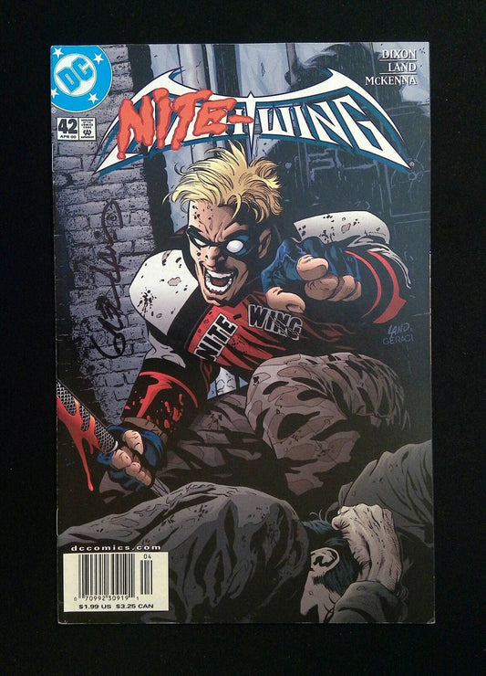 Nightwing #42  DC Comics 2000 VF+ NEWSSTAND Signed By Greg Land