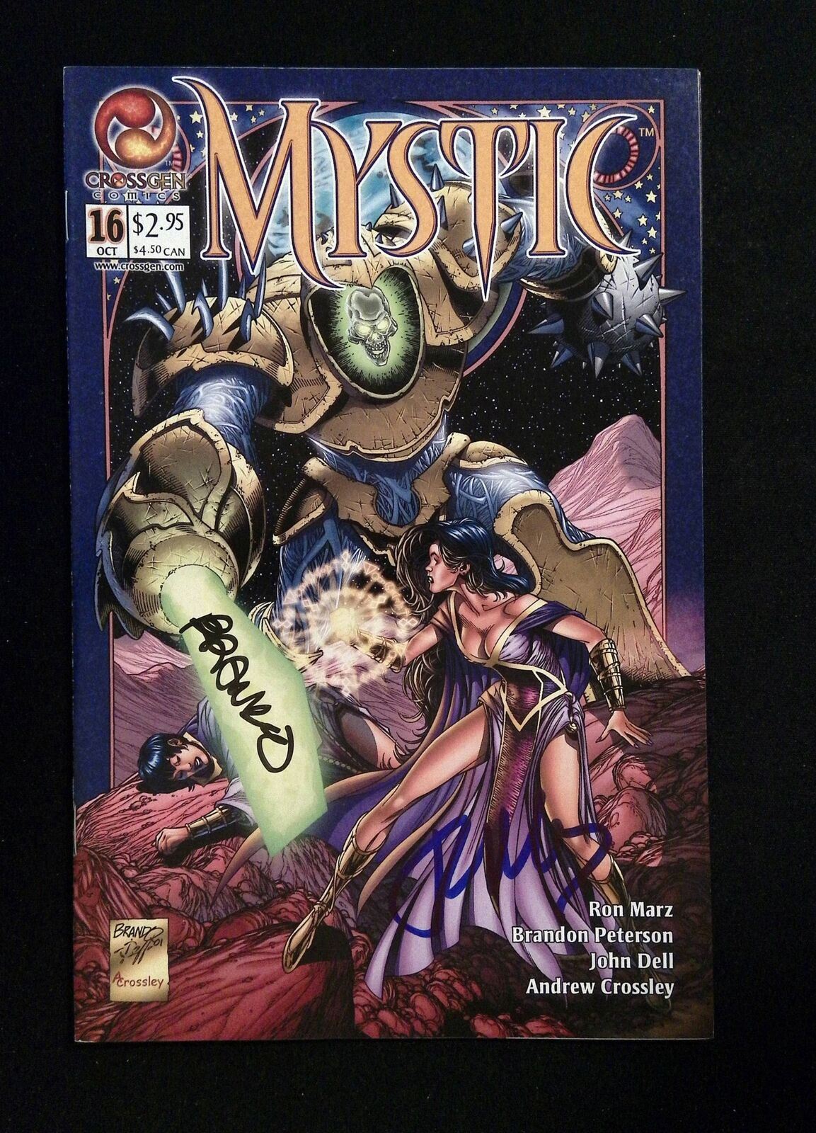 Mystic #16  CrossGen Comics 2001 VF/NM  Signed By Ron Marz, Brandon Peterson