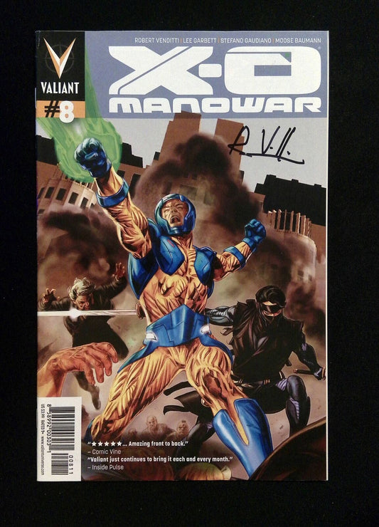 X-O Manowar #8 (3RD SERIES) Valiant Comics 2012 VF+  Signed By Robert Venditti