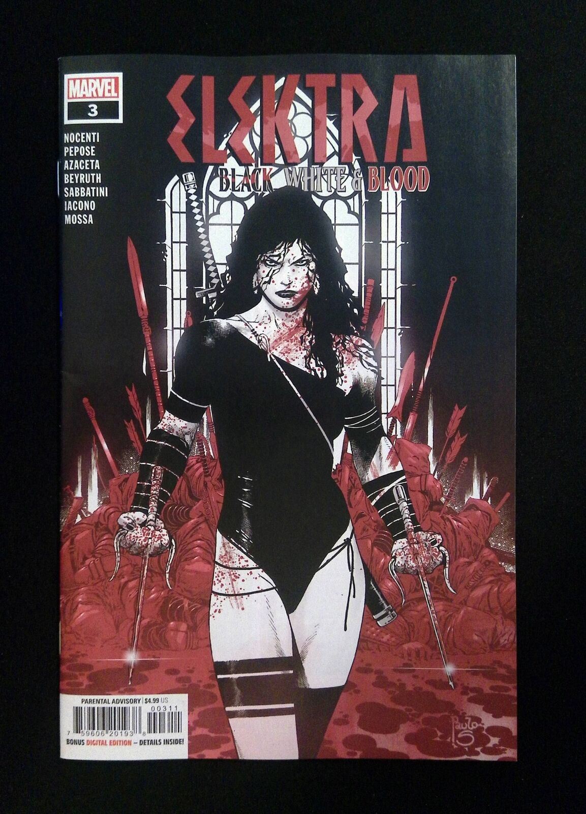 Elektra Black White And Blood #3  MARVEL Comics 2022 VF+