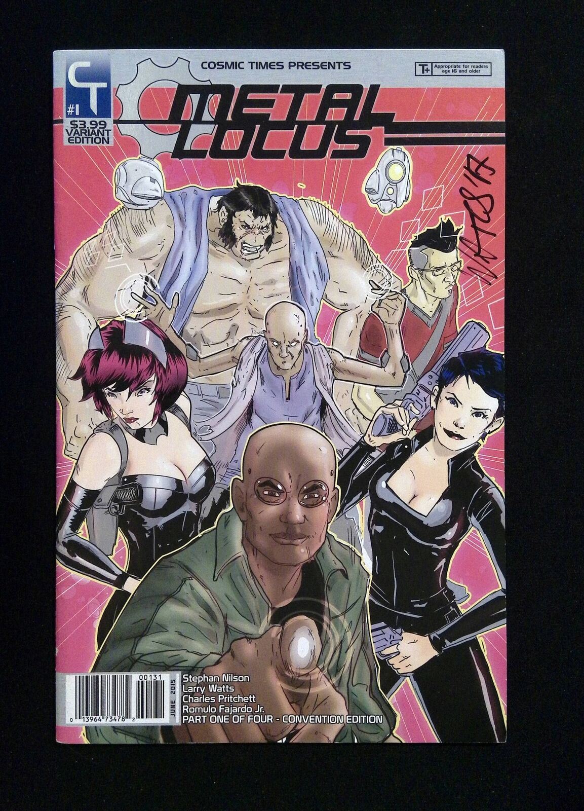 Metal Locus #1 Cosmic Times 2015 VF+ CONVENTION VARIANT SIGNED BY WATTS, RARE!