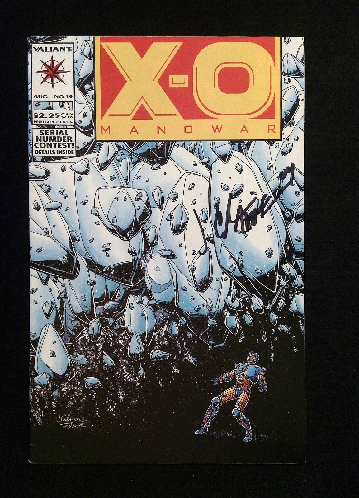 X-O Manowar #19  Valiant Comics 1993 VF+  SIGNED BY JIM CALAFIORE