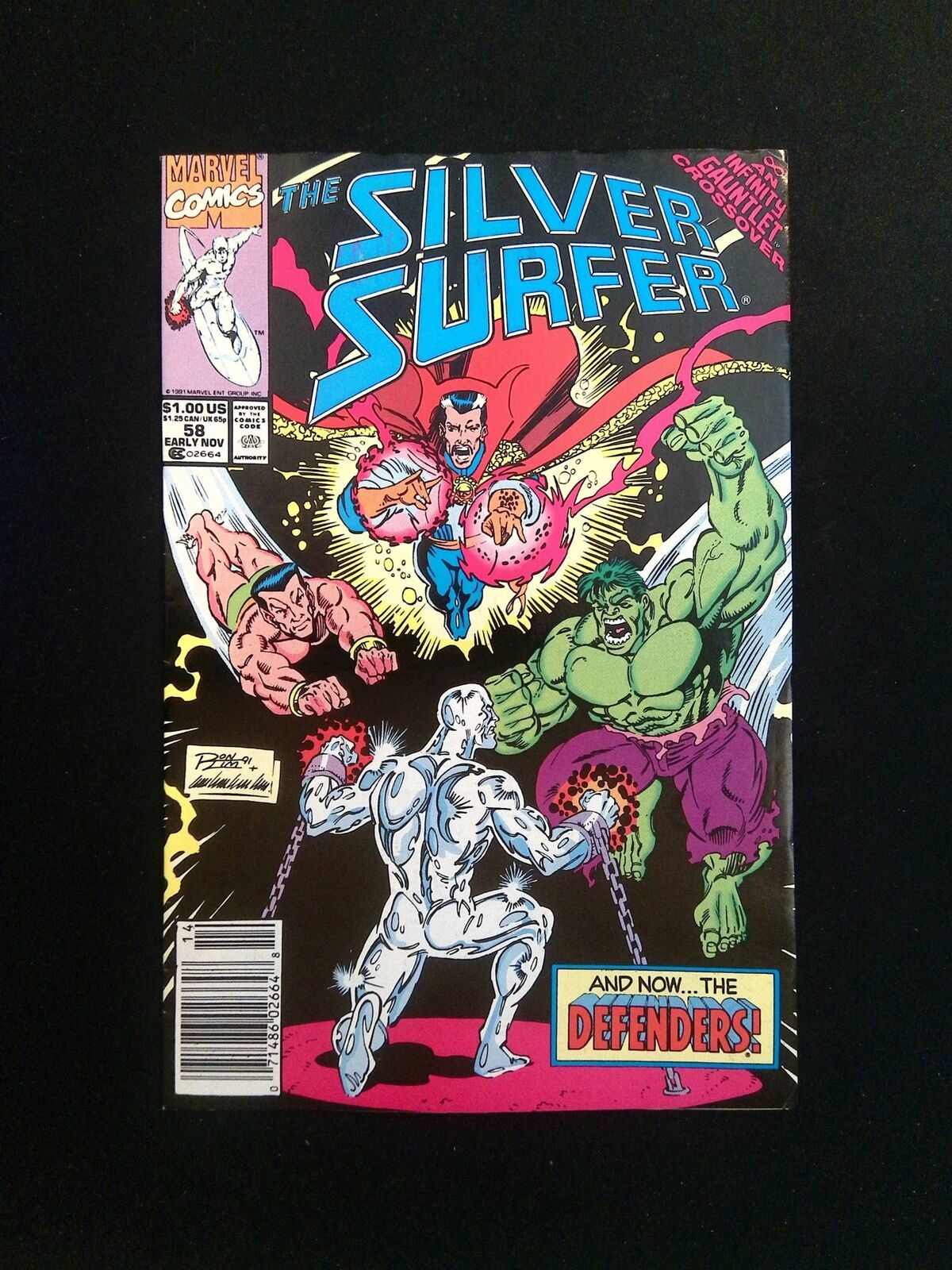 Silver Surfer #58 (2ND SERIES) MARVEL Comics 1991 VF+ NEWSSTAND