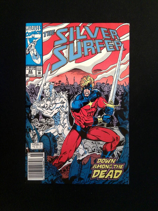 Silver Surfer #63 (2ND SERIES) MARVEL Comics 1992 VF NEWSSTAND