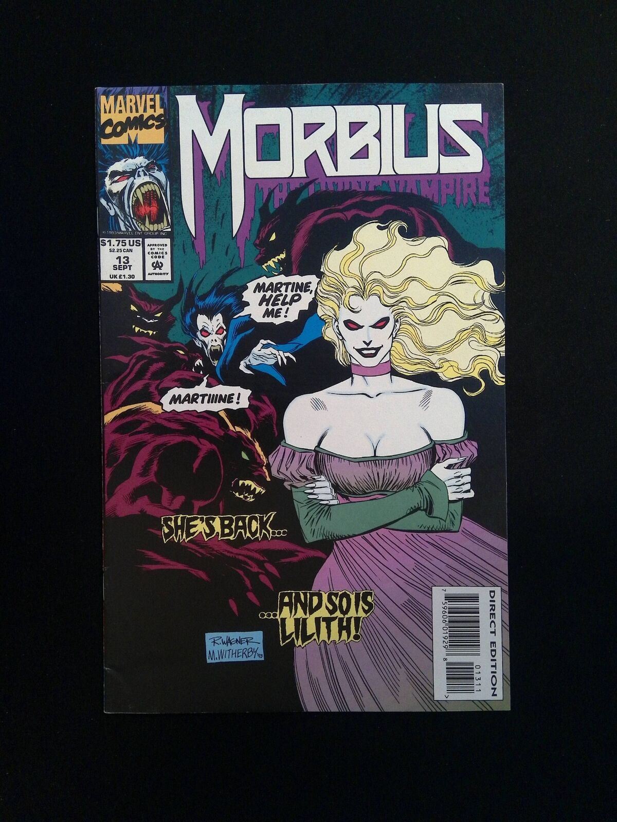 Morbius the Living Vampire #13  MARVEL Comics 1993 VF+