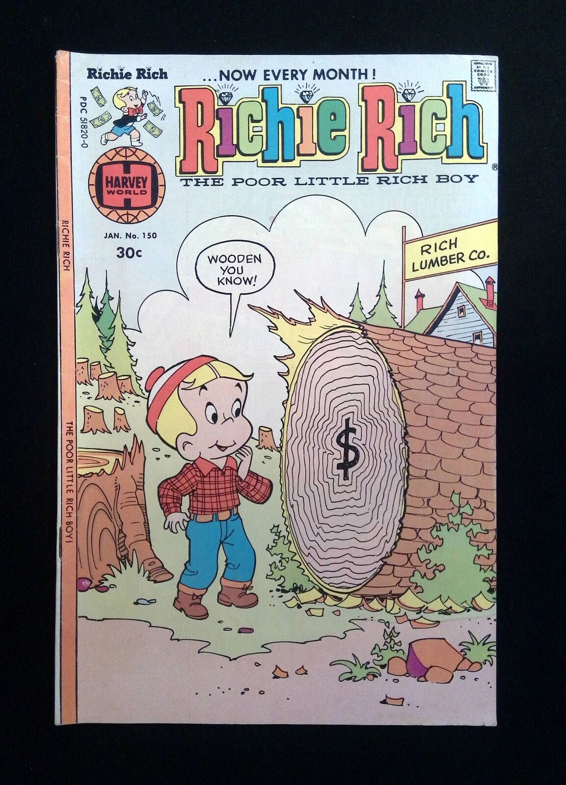 Richie Rich #150  HARVEY Comics 1977 FN/VF