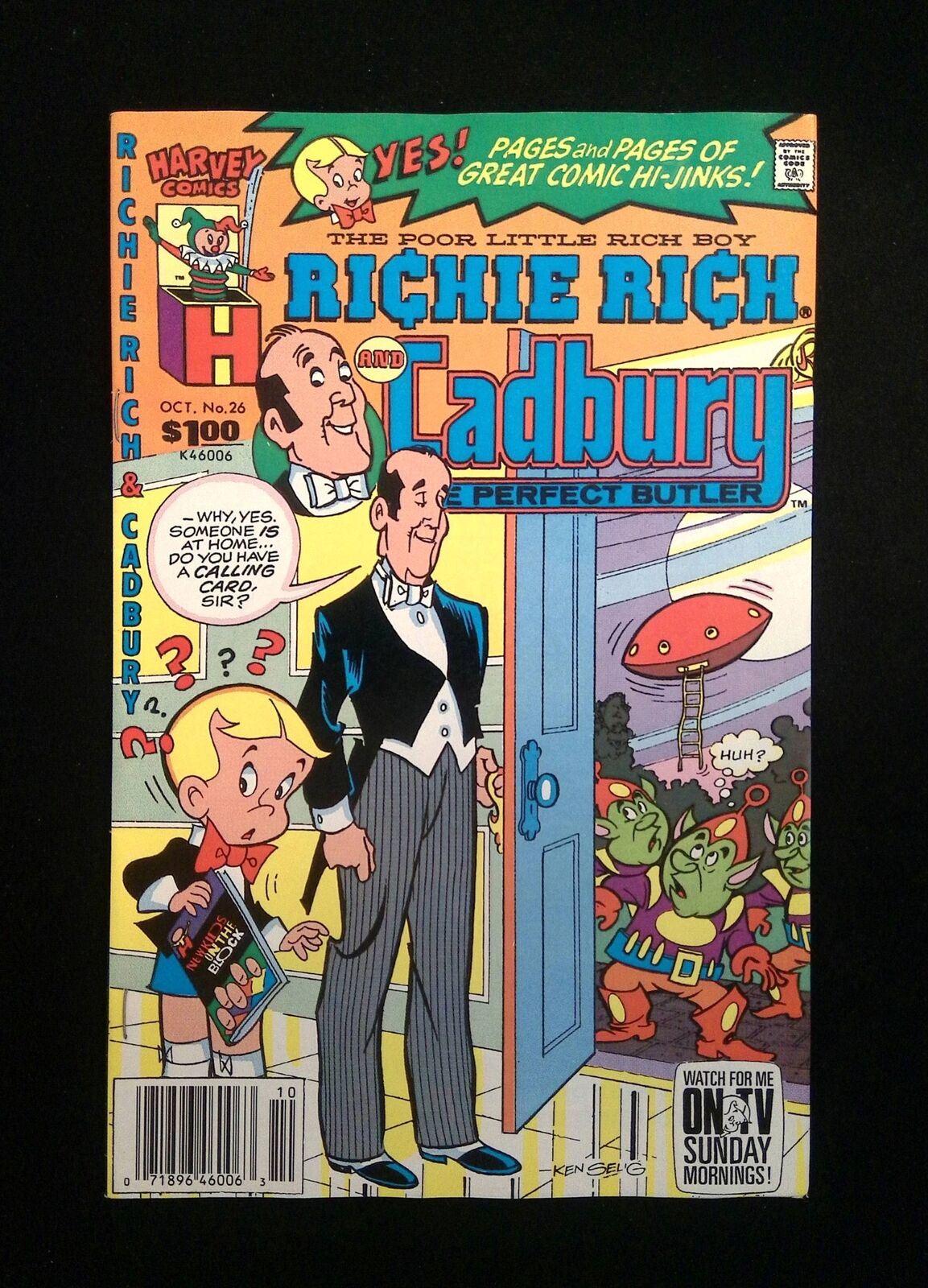 Richie Rich Cadbury #26  HARVEY Comics 1990 VF+ NEWSSTAND