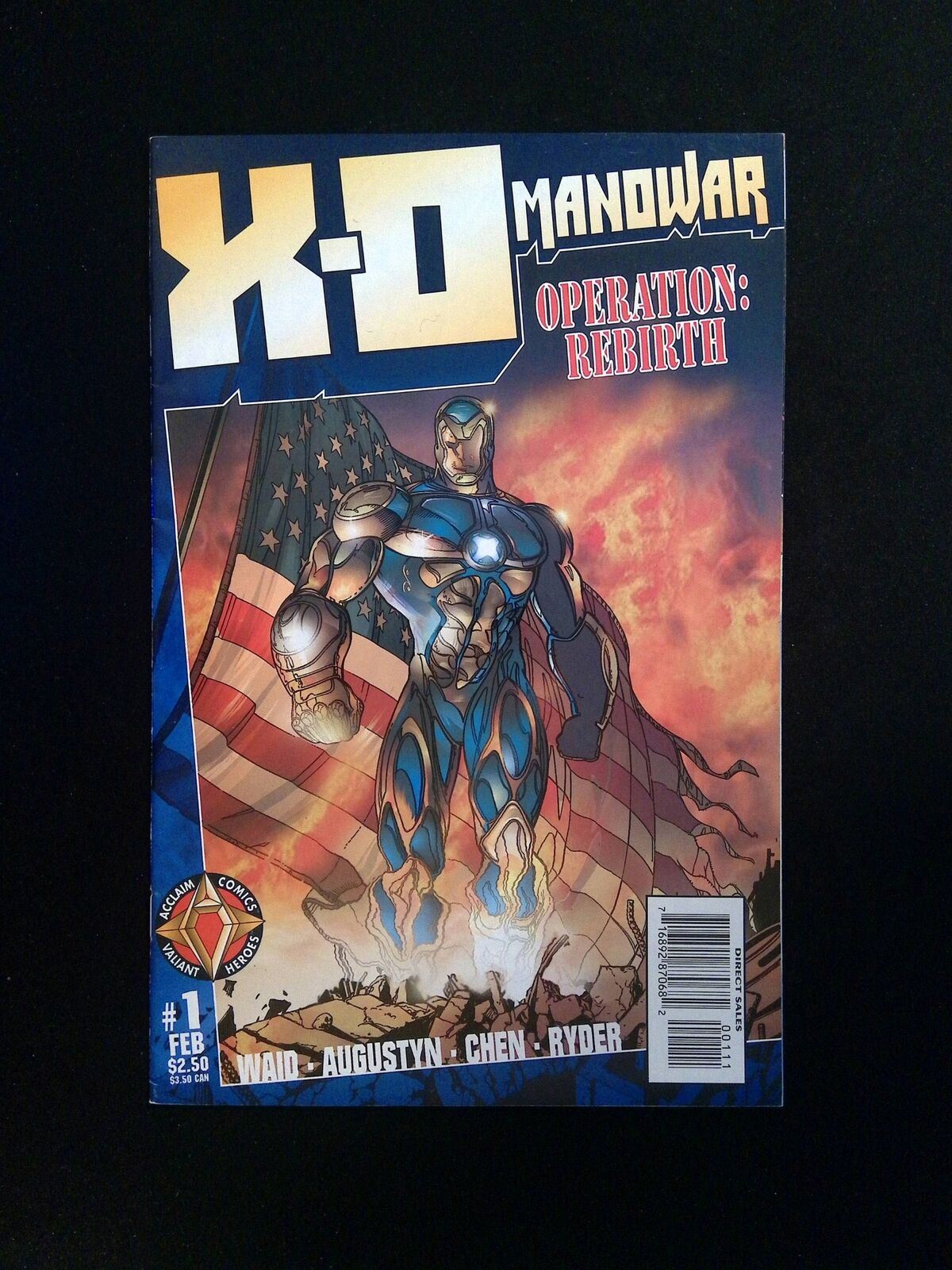 X-O Manowar #1 (2ND SERIES) ACCLAIM Comics 1996 VF+