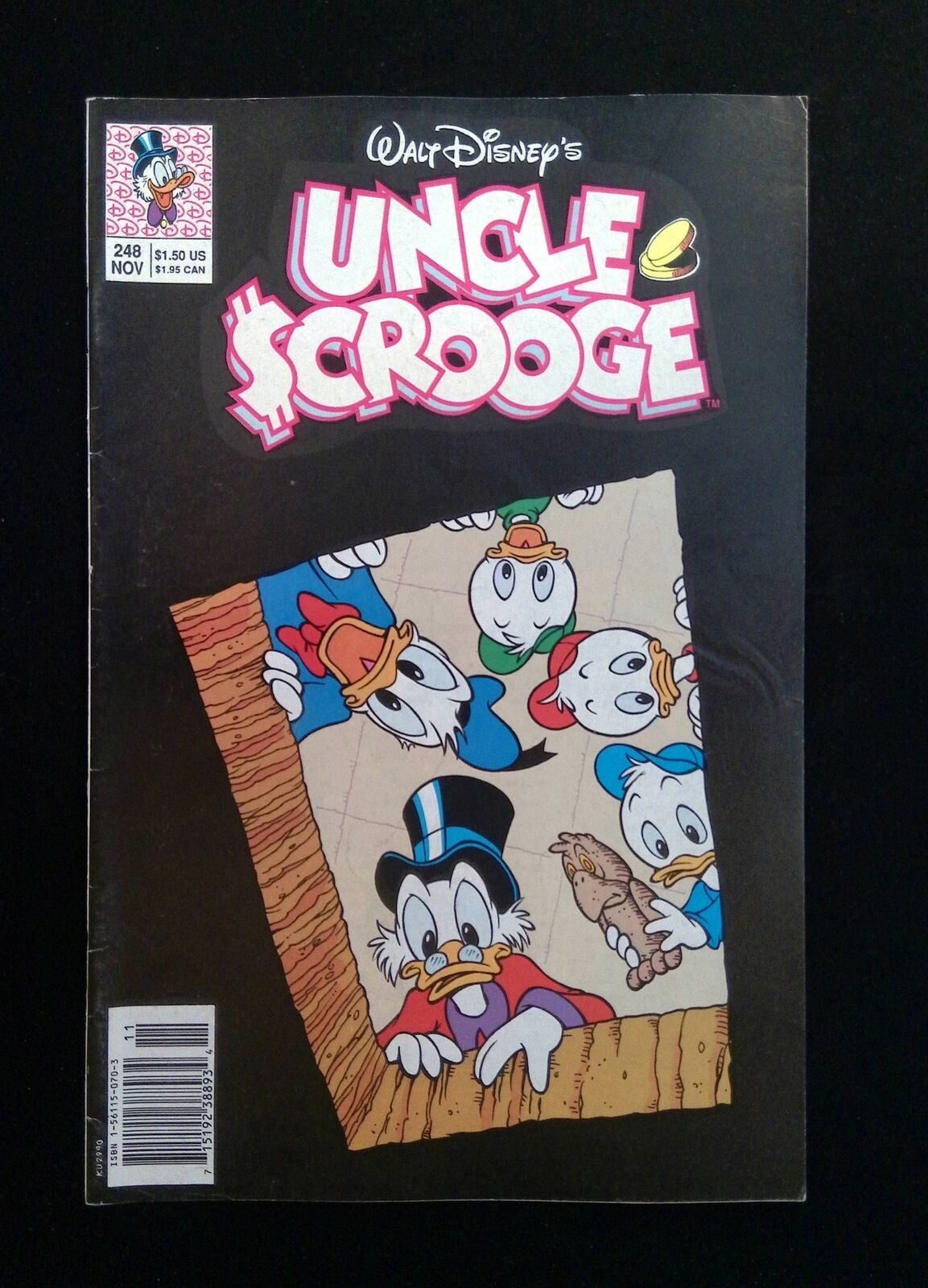 Uncle Scrooge #248  DELL/GOLD KEY/WHITMAN Comics 1990 VF- NEWSTAND