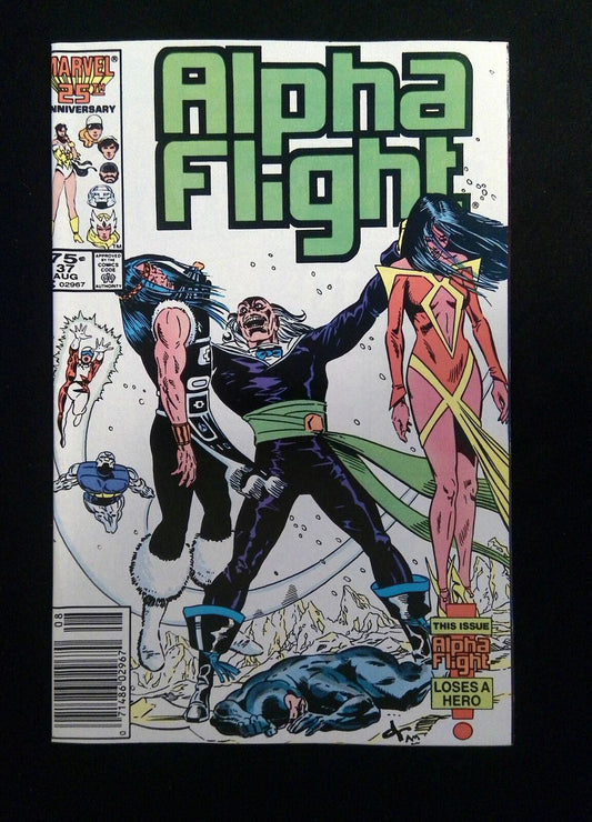 Alpha Flight #37  Marvel Comics 1986 VF+ Newsstand