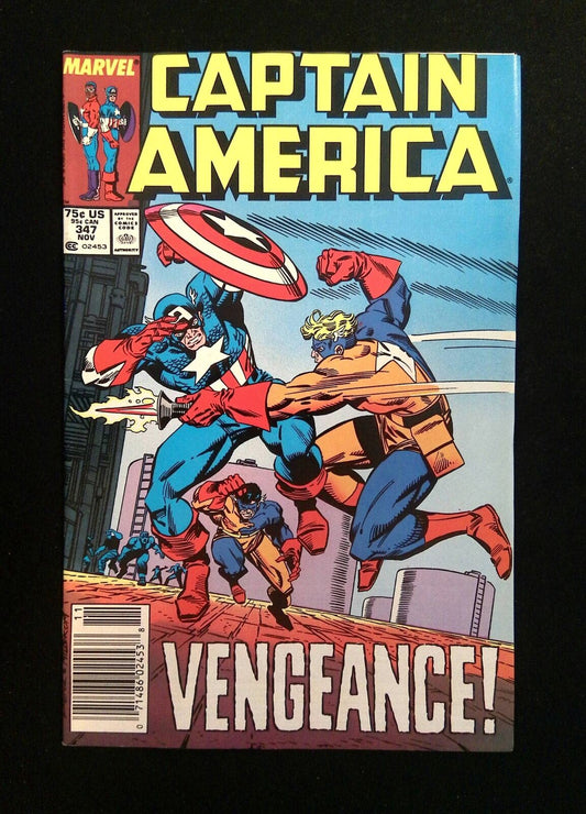 Captain America #347  MARVEL Comics 1988 VF+ NEWSSTAND