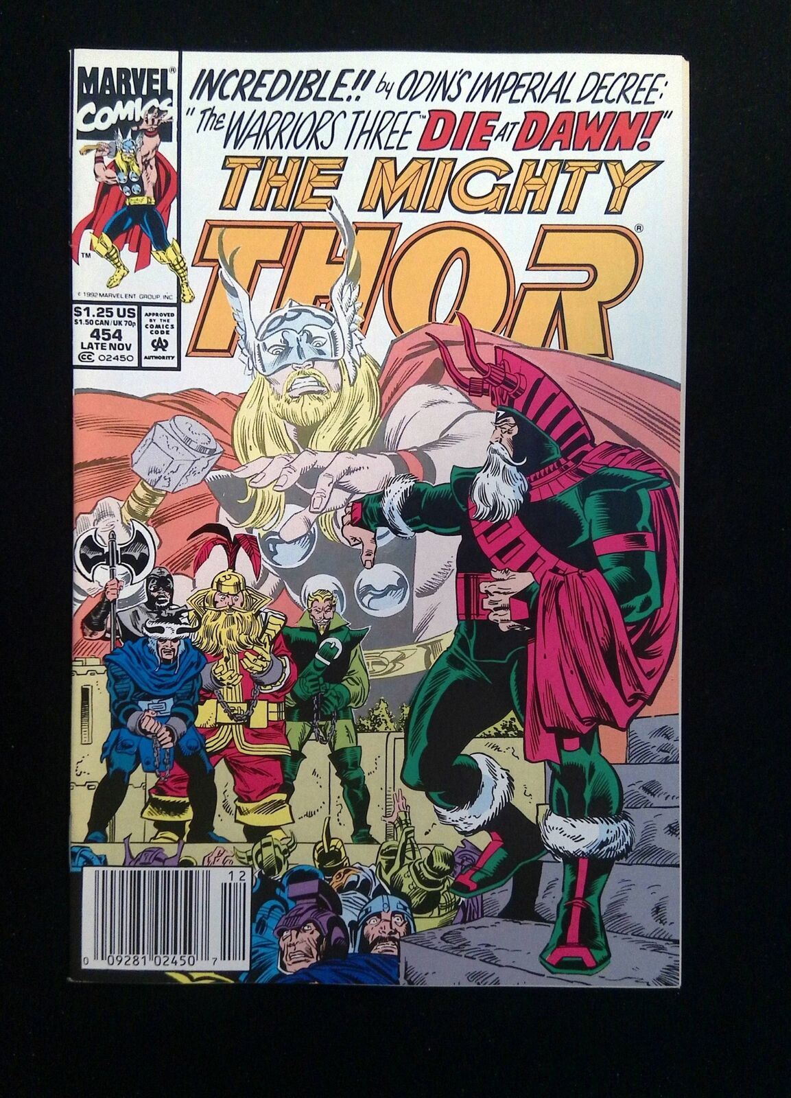 Thor #454  MARVEL Comics 1992 VF+ NEWSSTAND