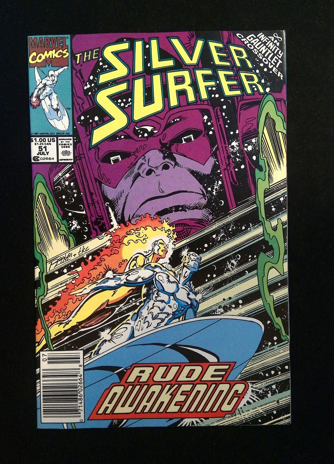 Silver Surfer #51 (2nd Series) Marvel Comics 1991 VF/NM Newsstand