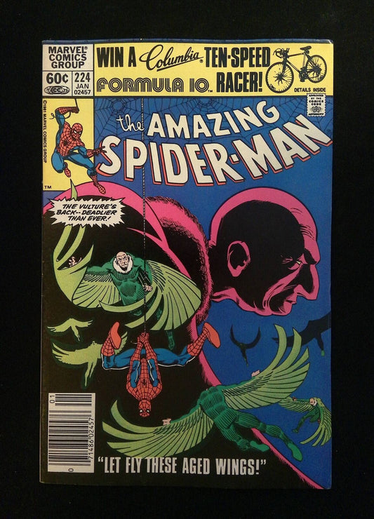 Amazing Spider-Man #224  MARVEL Comics 1982 VF NEWSSTAND