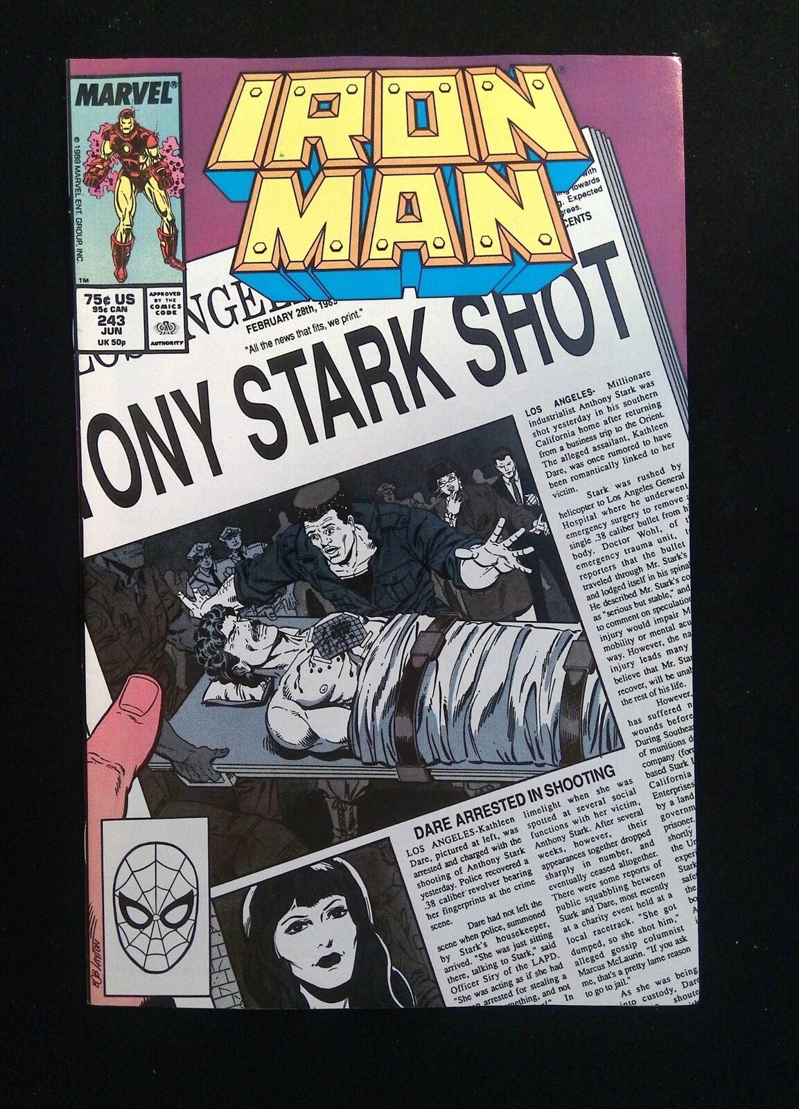 Iron Man #243  Marvel Comics 1989 VF-