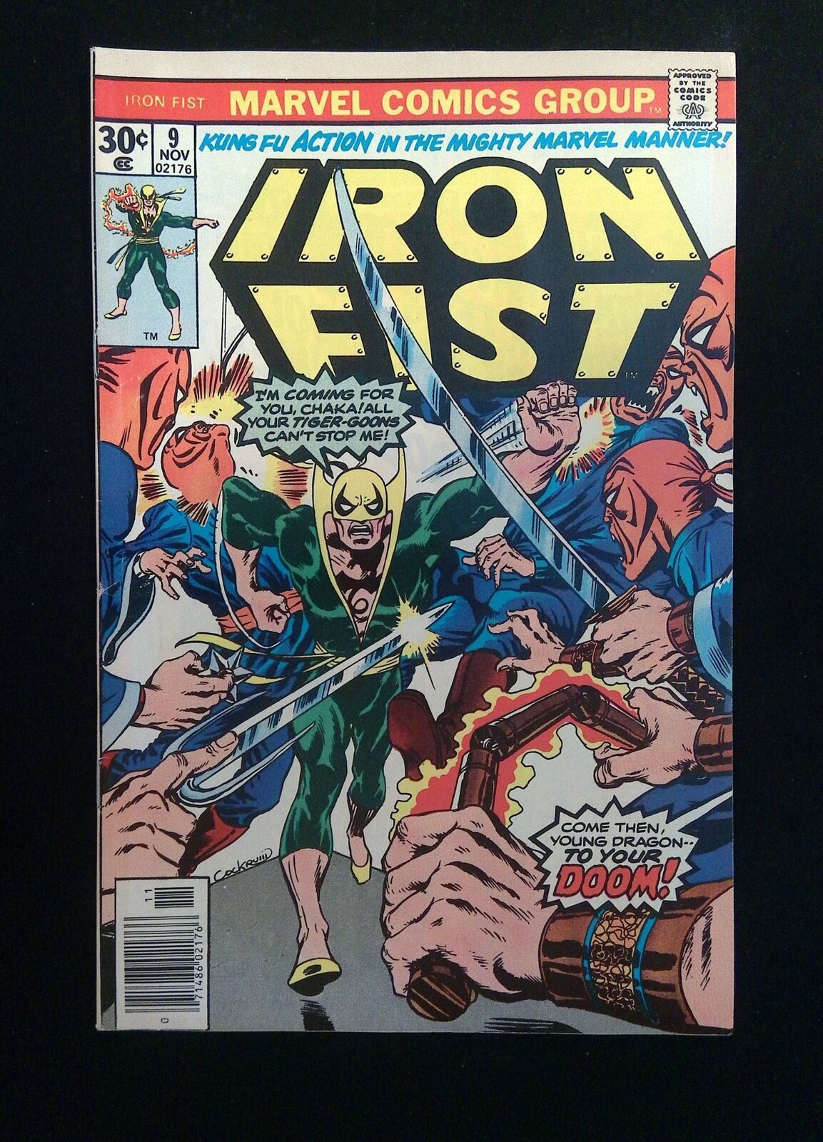 Iron Fist #9  Marvel Comics 1976 VF- Newsstand