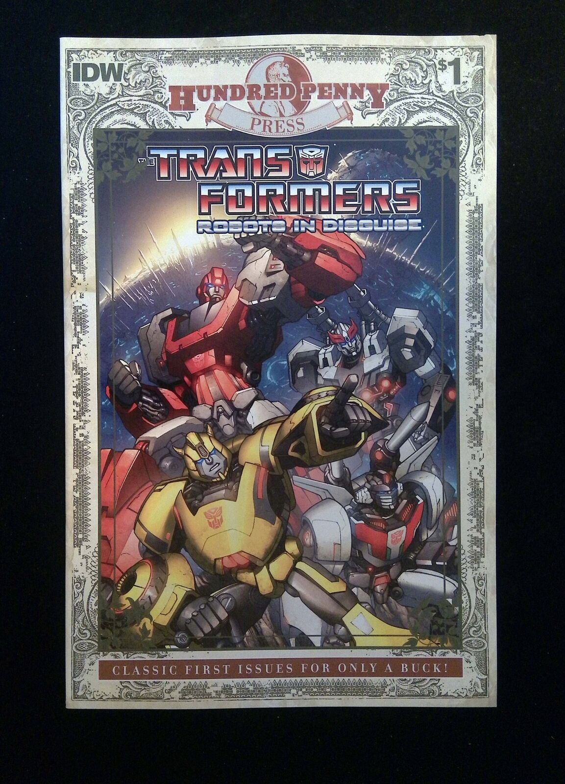 Transformers Robots In Disguise 100 Penny Press #1  IDW Comics 2013 NM-