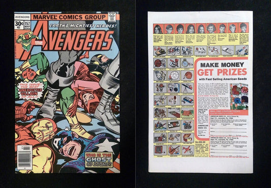 Avengers #157  Marvel Comics 1977 VF+ Newsstand
