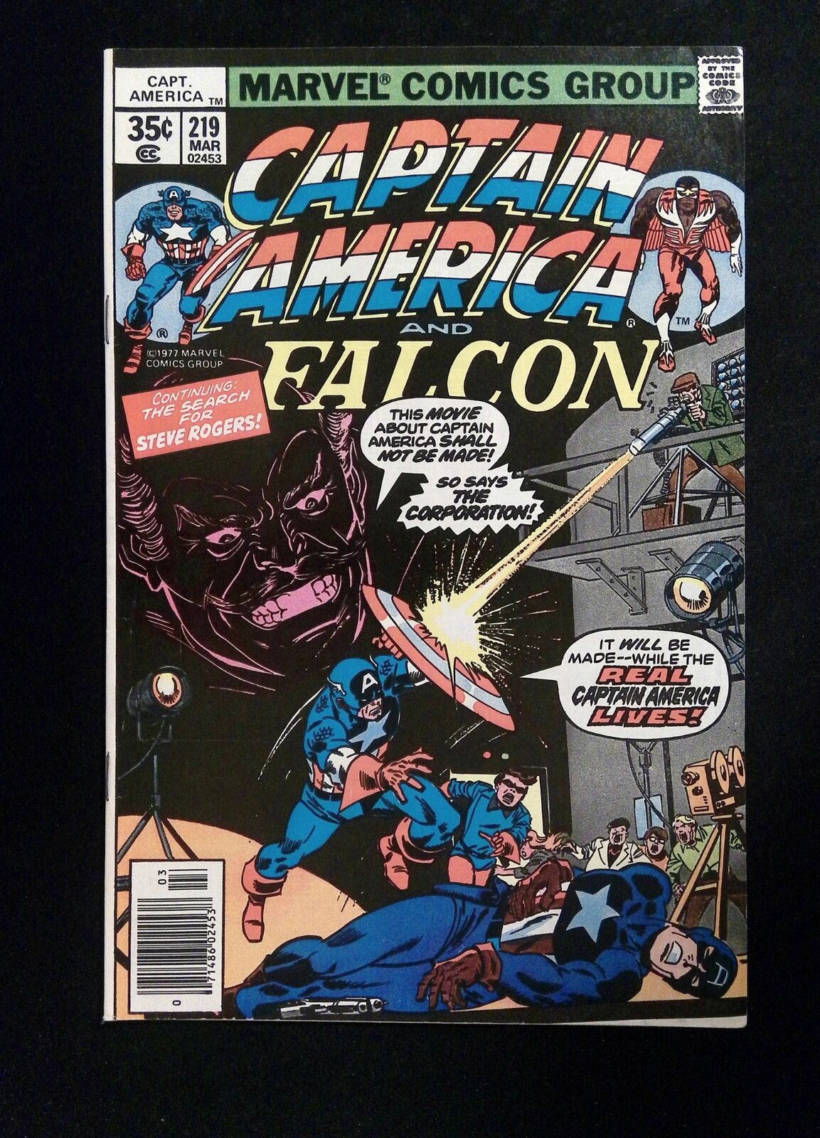 Captain America #219  Marvel Comics 1978 VF+ Newsstand