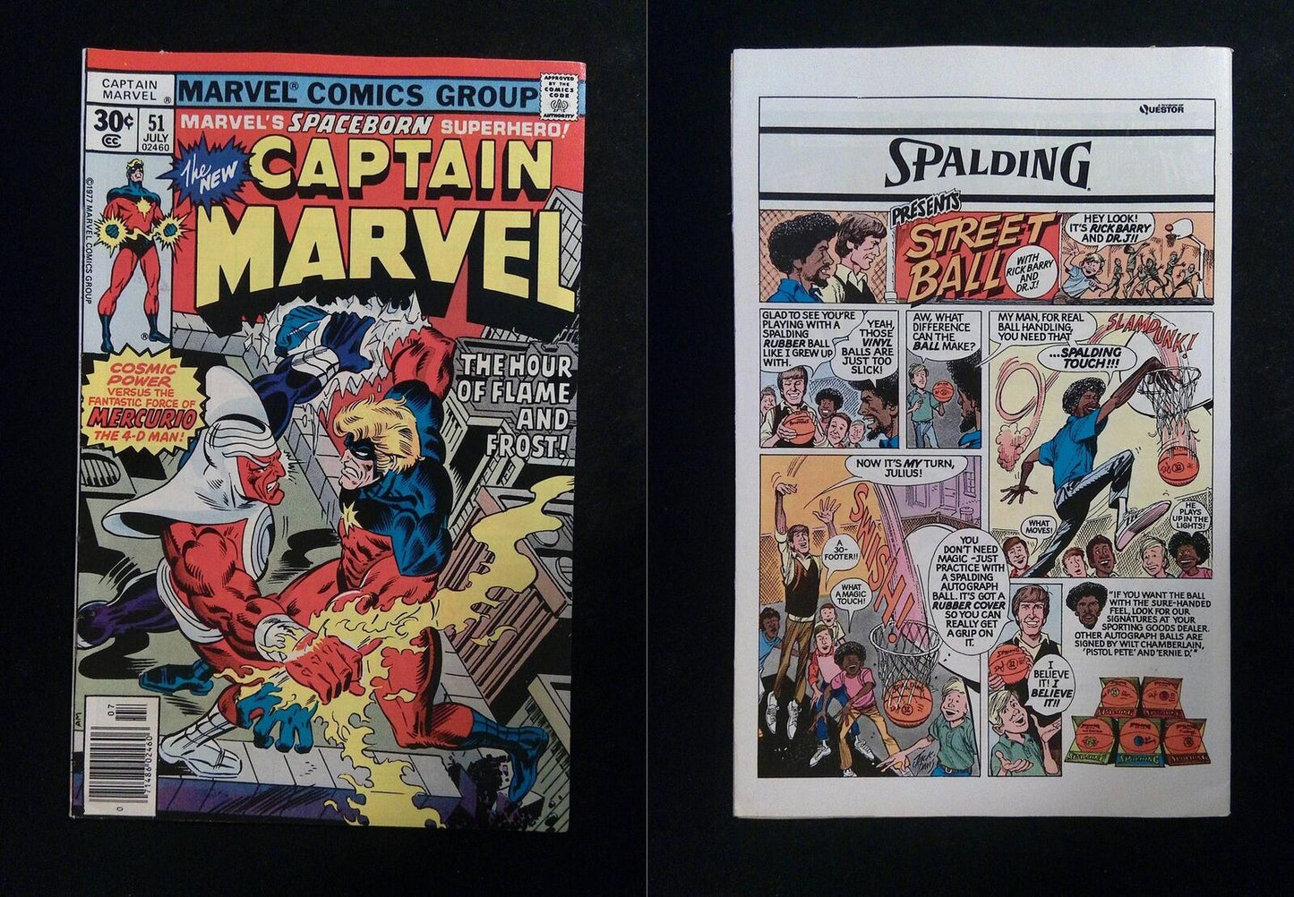 Captain Marvel #51  Marvel Comics 1977 VF+ Newsstand