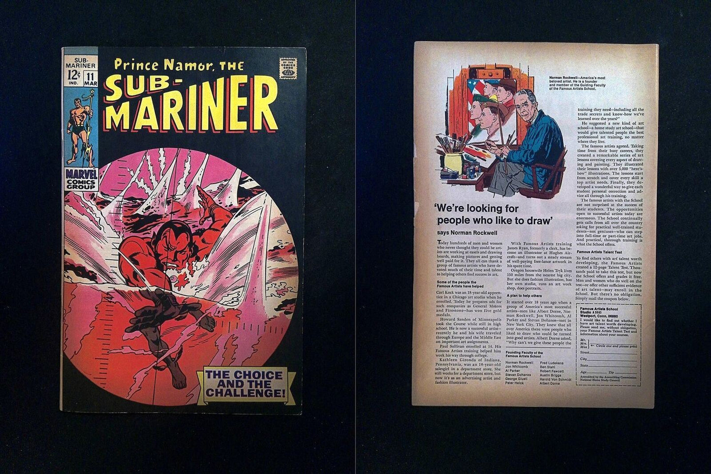 Sub-Mariner #11  MARVEL Comics 1969 FN-